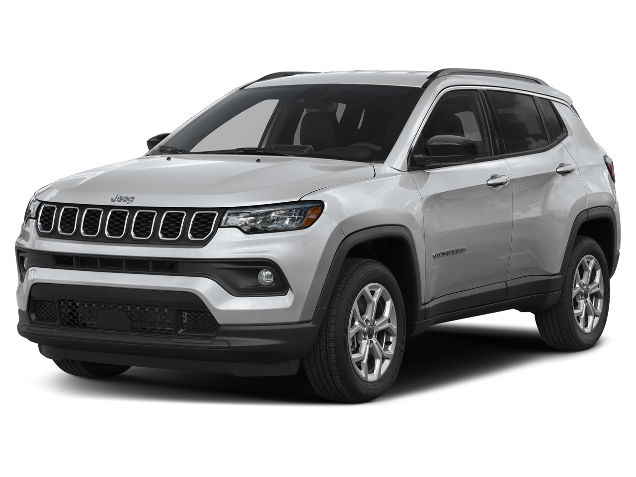 2025 Jeep Compass Limited 4x4 in Silver Zynith Metallic Clearcoat — front three-quarter view