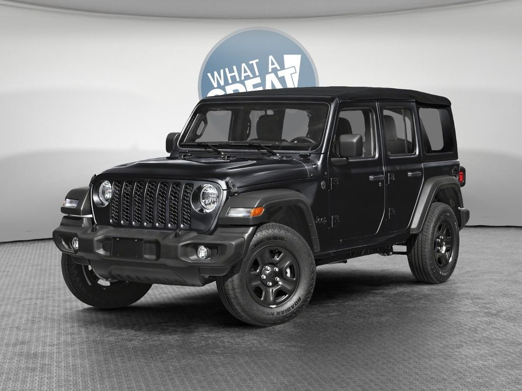 2026 Jeep Wrangler WRANGLER 4-DOOR WILLYS in Black Clear-Coat Exterior Paint — front three-quarter view