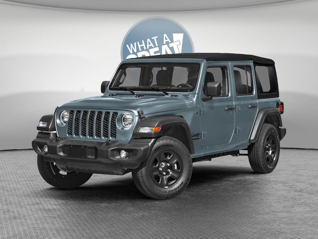 2026 Jeep Wrangler WRANGLER 4-DOOR WILLYS in Anvil Clear-Coat Exterior Paint — front three-quarter view