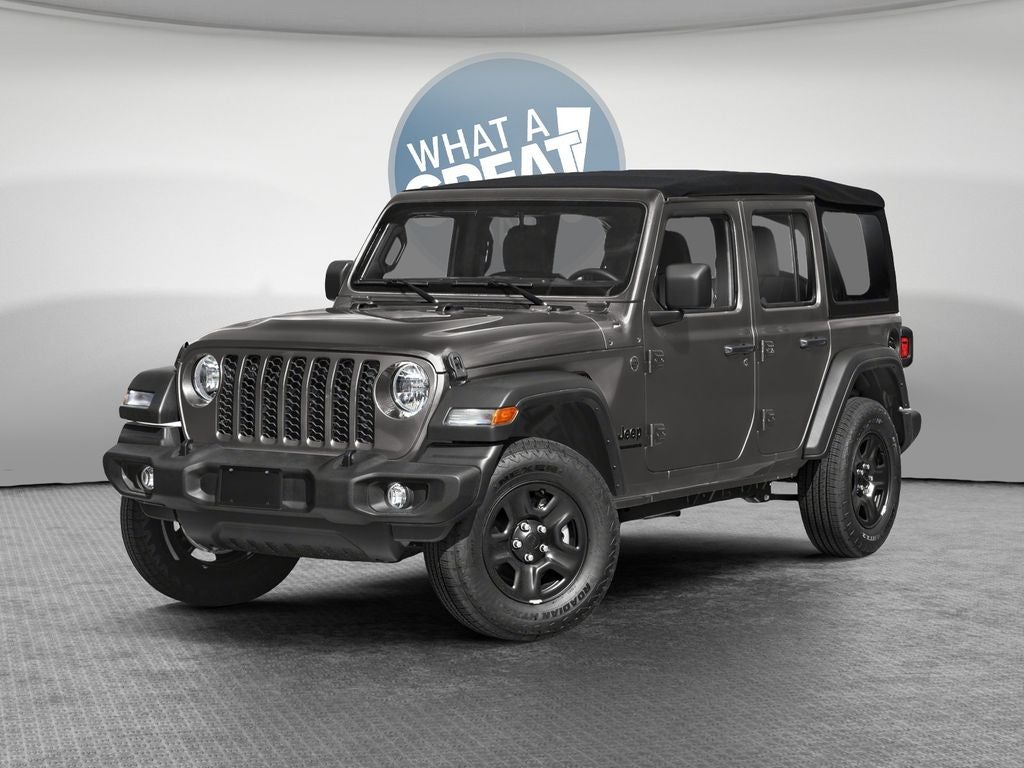 2026 Jeep Wrangler WRANGLER 4-DOOR 85TH ANNIVERSARY EDITION in Granite Crystal Metallic Clear-Coat Exterior Paint — front three-quarter view