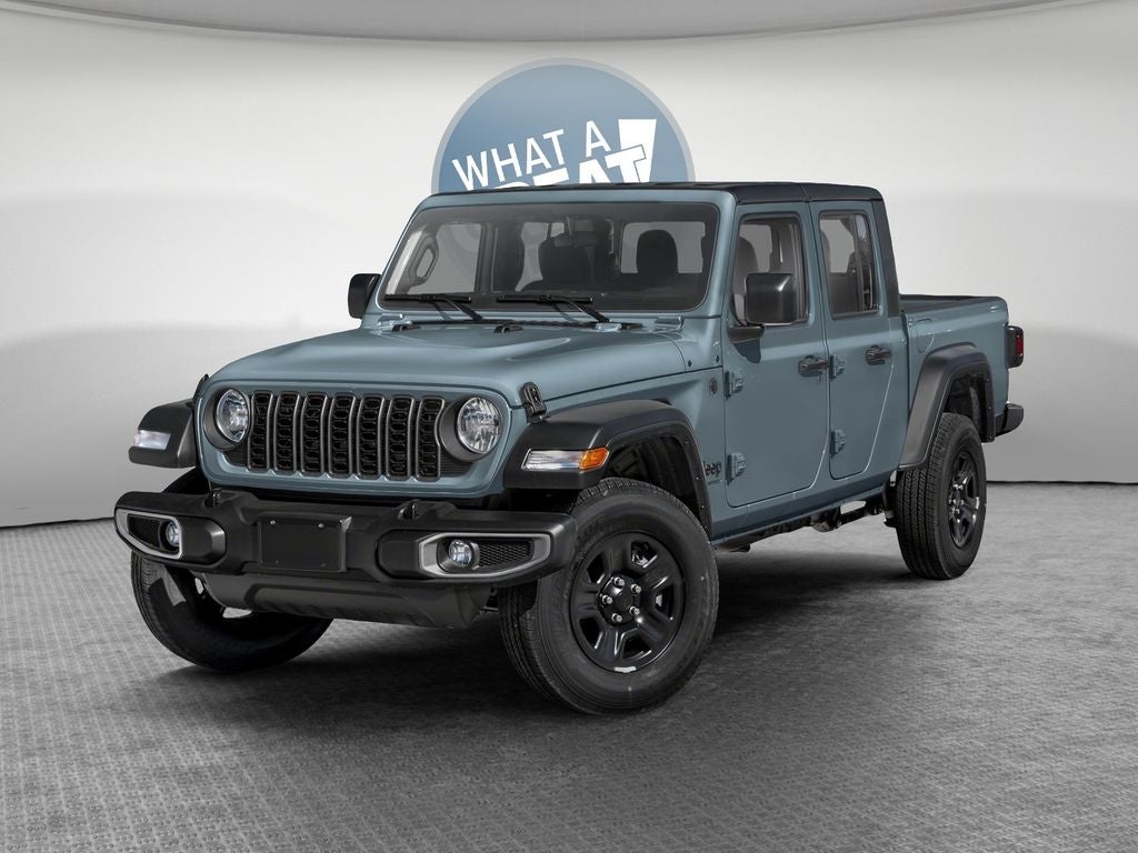 2026 Jeep Gladiator GLADIATOR SPORT 4X4 in Anvil Clear-Coat Exterior Paint — front three-quarter view